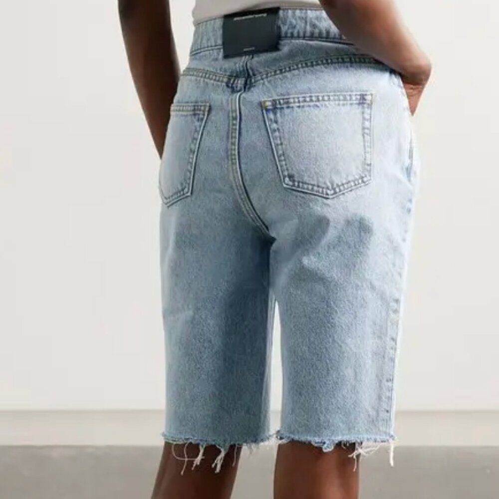 Alexander Wang Distressed Denim Shorts - Picture 8 of 8